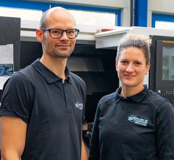 Geschäftsführer Matthias und Caronliine Brüstle